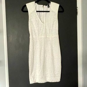 Forever21 White Lace Bodycon Dress - Size Small